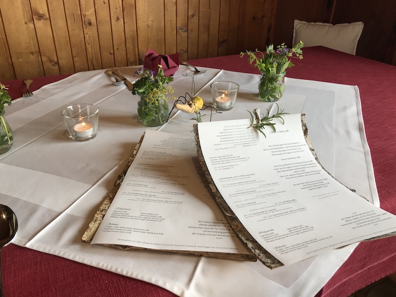 goodblog in Osttirol: Kräuterwirtshaus Strumerhof - Speisekarte eigens für uns