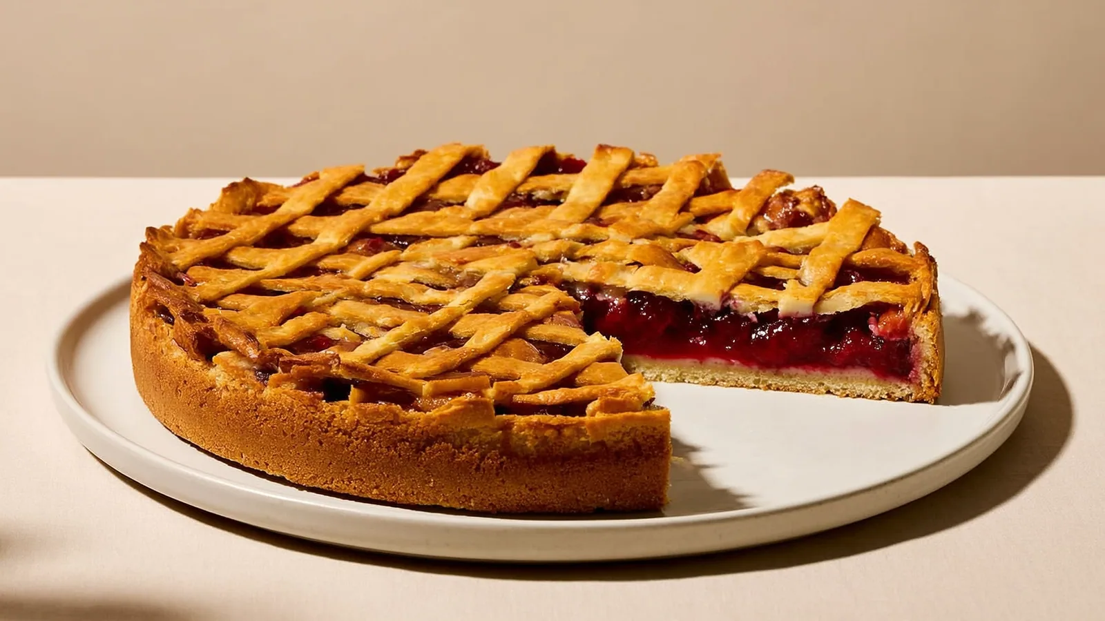 Linzer Torte mit Ribiselfülle und klassischem Teiggitter