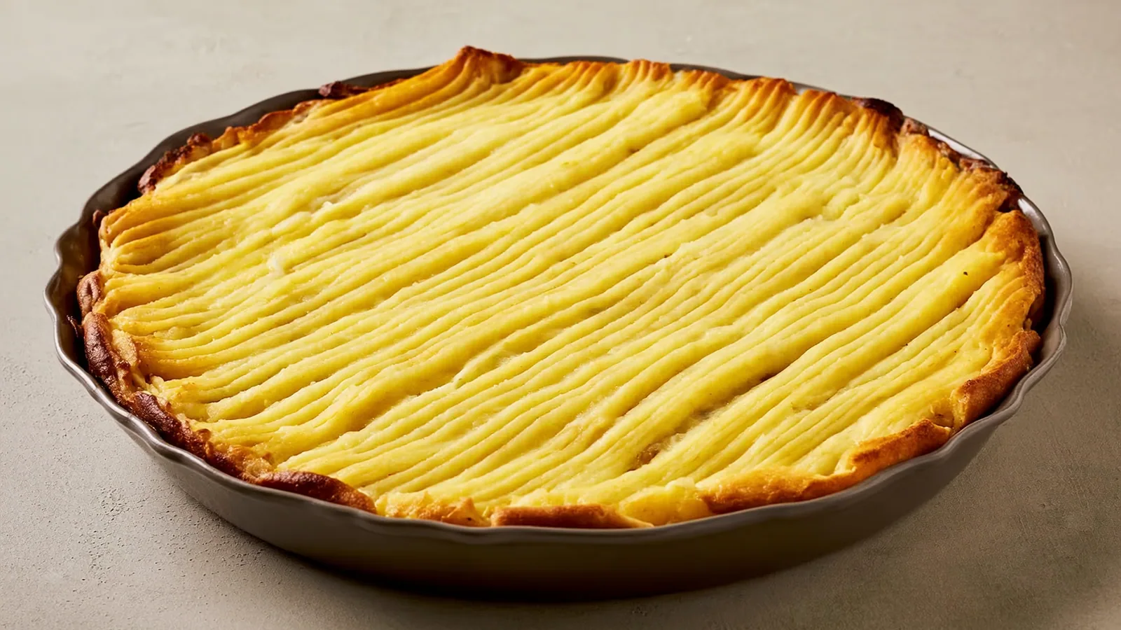 Shepherd’s Pie mit goldbraunem Erdäpfelpüree über Lammragout